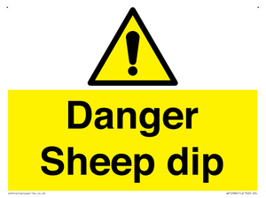 Danger Sheep dip